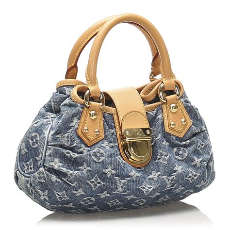 louis vuitton vintage denim handbag|louis vuitton denim pleaty.